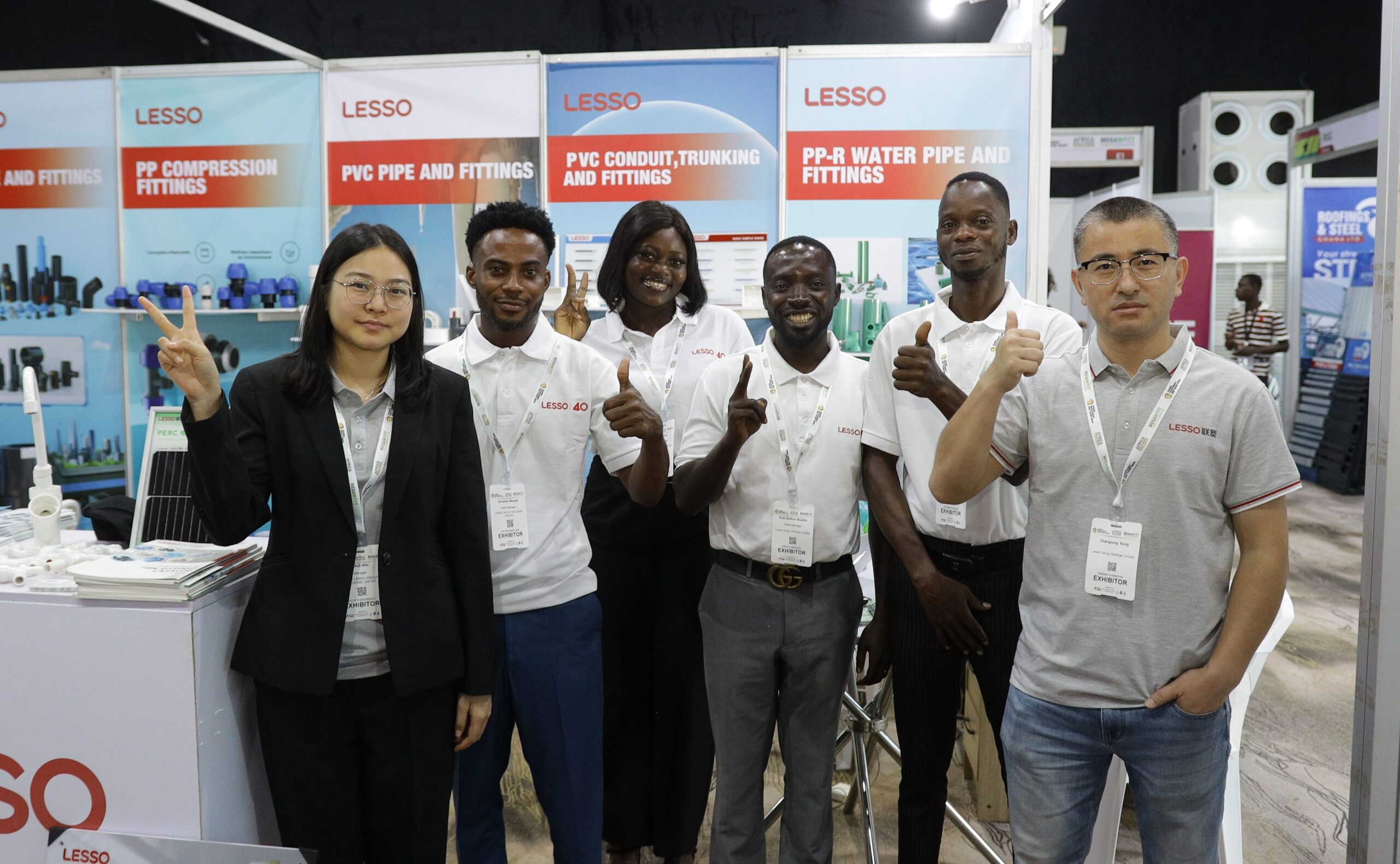 Exhibitors at their stand